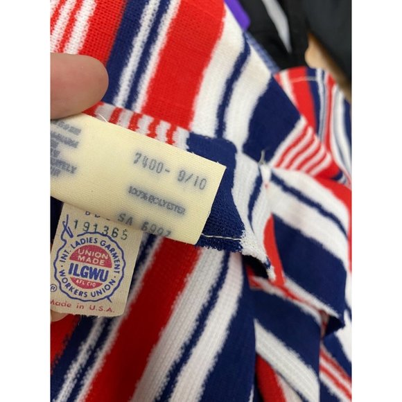 Vintage 60s  Union Made Jon Peters women's blazer striped button front size 9/10 - Picture 6 of 16